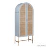 Picture of Broxburn Mahogany Wood Arched Rattan Door Armoire