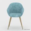 Picture of Darfield Solid Wood Mid-Century Upholstered Dining Chair