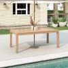 Picture of Dornbirn Teak Modern Outdoor Dining Table With Umbrella Hole