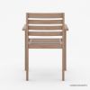 Picture of Dornbirn Outdoor Rustic Teak Wood Armchair with Back Rest