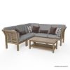 Picture of Amstetten Rustic Teak Wood 5 Seater Outdoor Sofa Set
