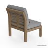 Picture of Amstetten Rustic Teak Wood Armless Outdoor Sofa