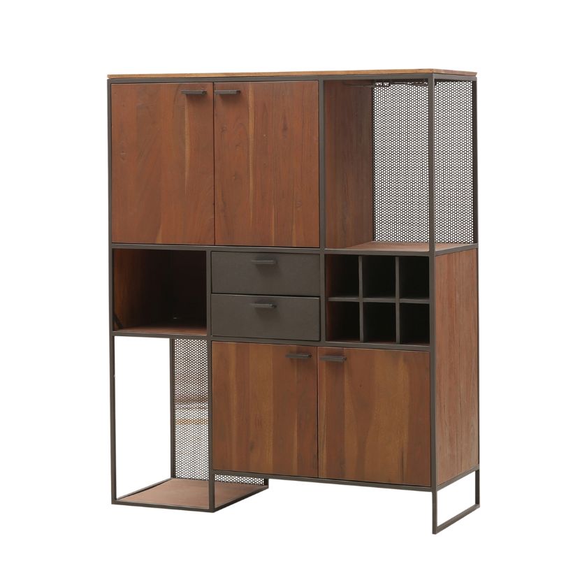 Picture of Thermalito Industrial Mid Century Style Modular Large Bar Cabinet