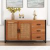 Picture of Graniteville Industrial Rattan 2 Door Kitchen Buffet Sideboard
