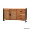 Picture of Graniteville Industrial Rattan 2 Door Kitchen Buffet Sideboard