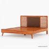 Picture of Bergenfield Teak Wood Mid-century Modern Platform Bed