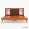Picture of Bergenfield Teak Wood Mid-century Modern Platform Bed