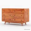 Picture of Bergenfield Teak Wood Mid-century Modern 6 Drawer Dresser
