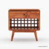 Picture of Bergenfield Teak Wood Mid-century Modern Nightstand