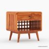 Picture of Bergenfield Teak Wood Mid-century Modern Nightstand