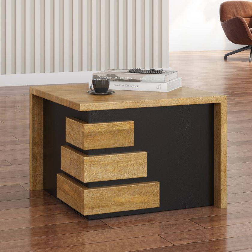 Picture of Brisbane Modern Rustic Solid Wood 2 Tone Office Coffee Table