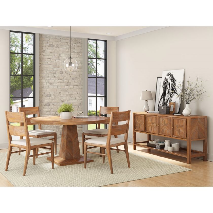 Picture of Glenrothes Solid Wood Mid Century 6 Piece Dining Room Set