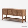 Picture of Glenrothes Rustic Solid Wood Open Shelf Large Sideboard Buffet Table