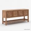 Picture of Glenrothes Rustic Solid Wood Open Shelf Large Sideboard Buffet Table