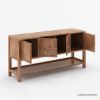 Picture of Glenrothes Rustic Solid Wood Open Shelf Large Sideboard Buffet Table