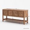 Picture of Glenrothes Rustic Solid Wood Open Shelf Large Sideboard Buffet Table