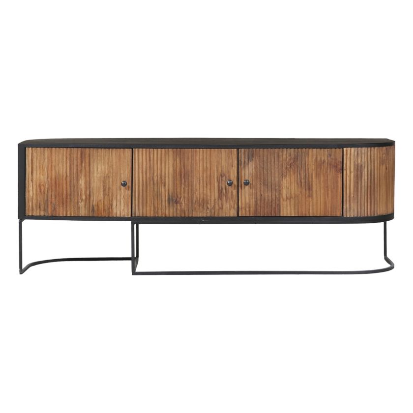 Picture of Lookout Industrial Style Rustic 3-Door Media Console