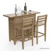 Picture of Busselton Rustic Teak Wood 3 Piece Outdoor Bar Set