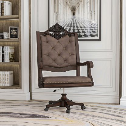Picture of Washington Historical Regal Tufted Leather President Office Chair
