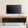 Prattville Mid-Century Modern Media Console Cabinets (63")