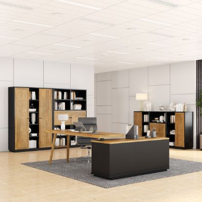 Picture of Mendoza Farmhouse Solid Wood Home Office Furniture Set