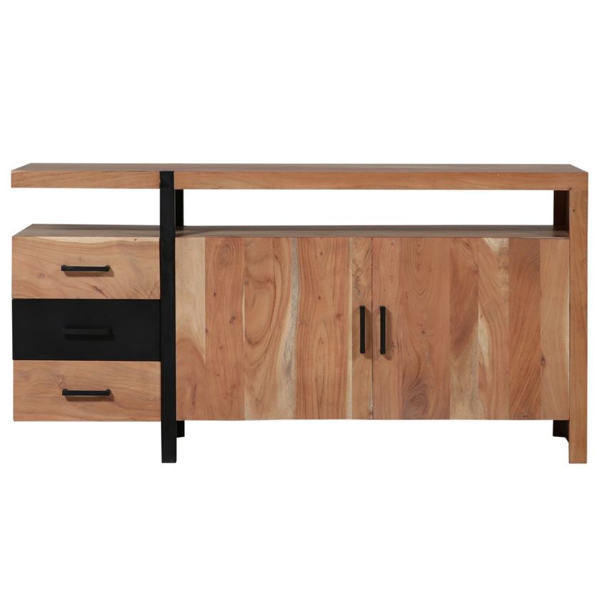 Picture of Storyford Modern Rustic 3 Drawer Industrial Credenza