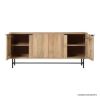 Picture of Hornitos Industrial Farmhouse style 4 Fluted Door Sideboard