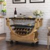 Picture of Macdoel Industrial Farmhouse Solid Wood Bar Cart 