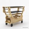 Picture of Macdoel Industrial Farmhouse Solid Wood Bar Cart 