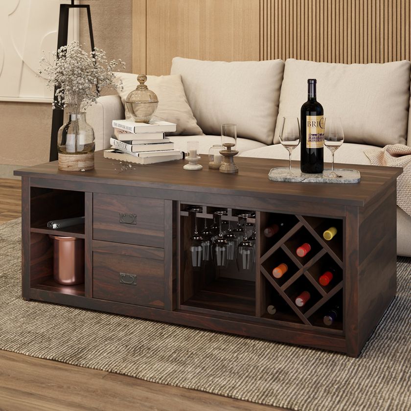 Picture of Vernon Multi Purpose Solid Wood Wine Storage Coffee Table