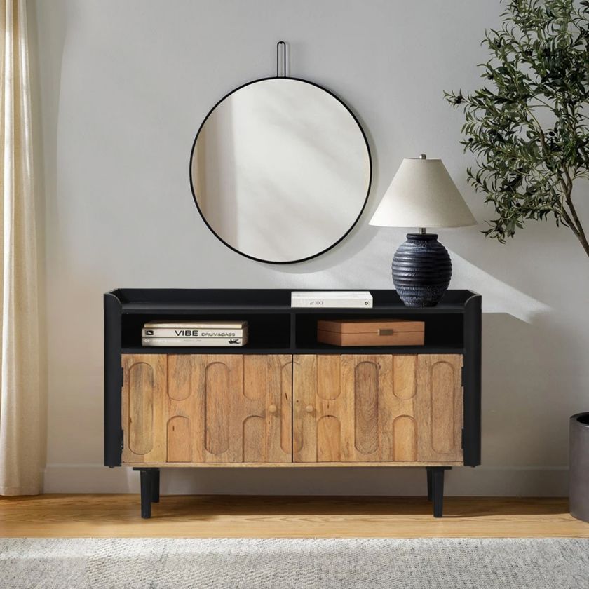 Picture of Benbow Modern Farmhouse Solid Wood 2 Tone Sideboard