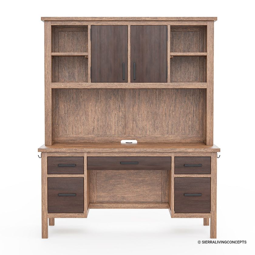 Borgloon Teak Wood Rustic Home Office Furniture Set Dimension Image