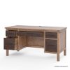 Picture of Borgloon Teak Wood Home Office Rustic Executive Desk