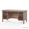Picture of Borgloon Teak Wood Home Office Rustic Executive Desk