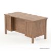 Picture of Borgloon Teak Wood Home Office Rustic Executive Desk