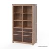 Picture of Borgloon Solid Wood Bookcase With File Drawers (74")