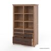 Picture of Borgloon Solid Wood Bookcase With File Drawers (74")