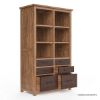 Picture of Borgloon Solid Wood Bookcase With File Drawers (74")