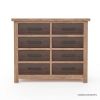 Picture of Borgloon Teak Wood Farmhouse 8 Drawer Home Office Credenza