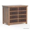Picture of Borgloon Teak Wood Farmhouse 8 Drawer Home Office Credenza
