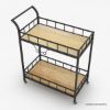 Picture of Castella Industrial Black Metal Trolley Bar Cart With Wine Rack