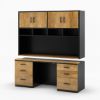 Picture of Kristiansand Solid Wood High Storage Home Office Desk With Hutch