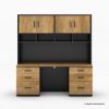 Picture of Kristiansand Solid Wood High Storage Home Office Desk With Hutch
