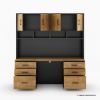 Picture of Kristiansand Solid Wood High Storage Home Office Desk With Hutch