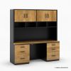 Picture of Kristiansand Solid Wood High Storage Home Office Desk With Hutch