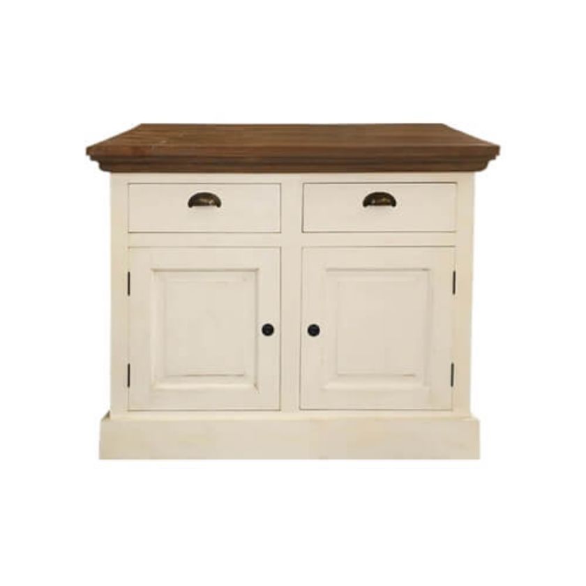 Georgia Two Tone Teak and Solid Wood Extra Long Sideboard Size Image