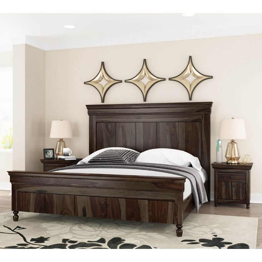 Picture of Jerold Modern Rustic Solid Wood Platform Bed
