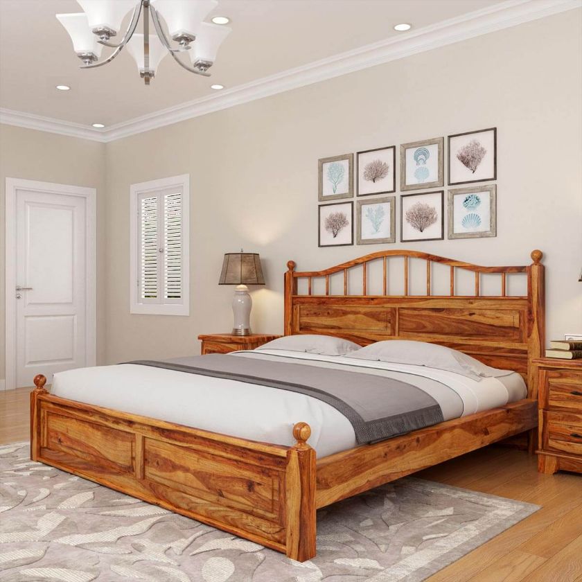 Picture of Colonial Rail Top Solid Wood Platform Bed Frame