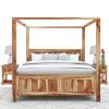 Picture of Larvik Rustic Solid Wood Platform Canopy Bed