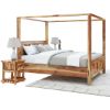 Picture of Larvik Rustic Solid Wood Platform Canopy Bed